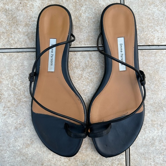 EMME PARSONS BLACK SUSAN SLIDE SANDALS - Picture 9 of 15